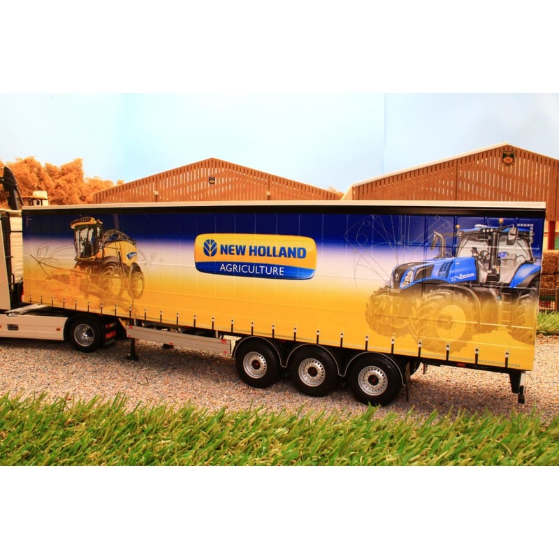 MM1902-01-08 MARGE MODELS PACTON CURTAINSIDER LORRY TRAILER NEW HOLLAND LIVERY