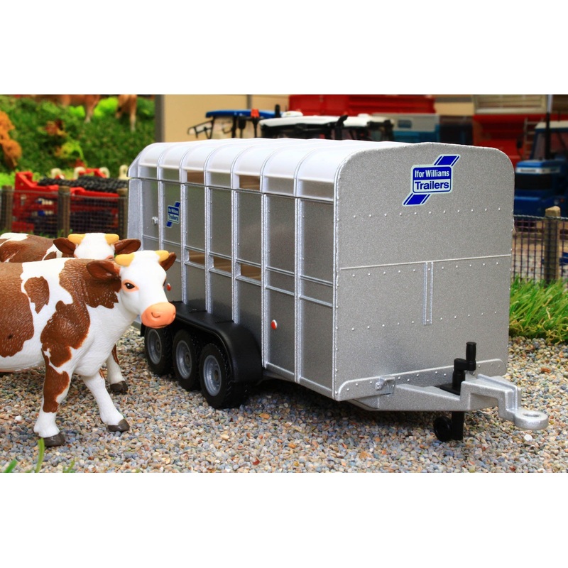 2890 SIKU IFOR WILLIAMS LIVESTOCK TRAILER WITH 2 COWS