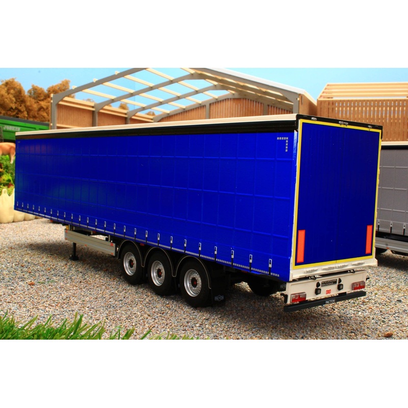 MM1902-01-11 MARGE MODELS PACTON CURTAINSIDER LORRY TRAILER IN PLAIN BLUE