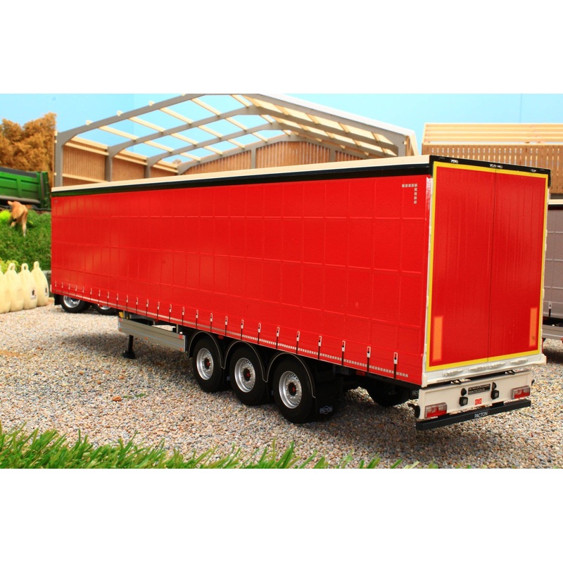 MM1902-01-12 MARGE MODELS PACTON CURTAINSIDER LORRY TRAILER IN PLAIN RED