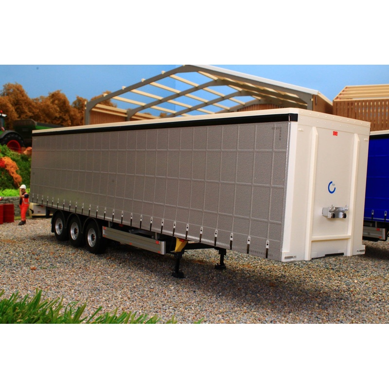 MM1902-01-13 MARGE MODELS PACTON CURTAINSIDER LORRY TRAILER IN PLAIN GREY