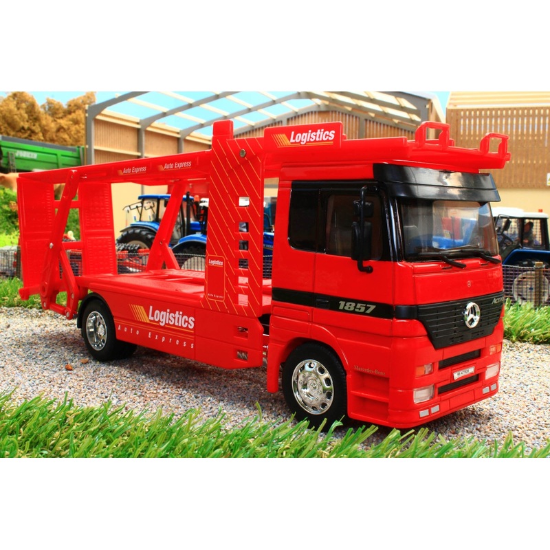 WEL32283 WELLY 132 SCALE MERCEDES BENZ ACTROS RIGID VEHICLE TRANSPORTER LORRY