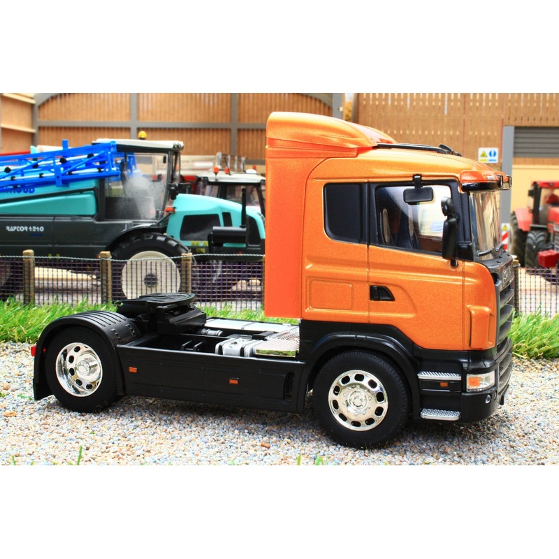 WEL32625O WELLY 132 SCALE SCANIA R470 4X2 LORRY IN METALLIC ORANGE