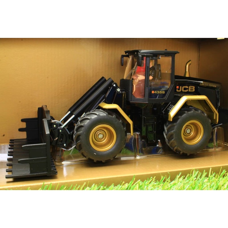 3663S Siku 1:32 Scale Limited Edition JCB 435S Agri Wheel Loader In Black & Gold Livery