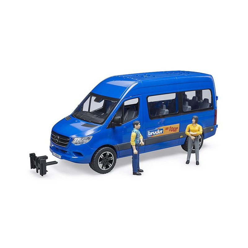 B02670 BRUDER MERCEDES BENZ SPRINTER MINIBUS WITH DRIVER AND PASSENGER FIGURES