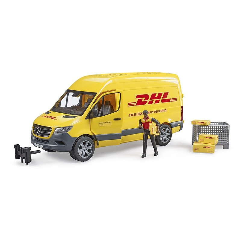 B02671 BRUDER MERCEDES BENZ DHL SPRINTER AND DRIVER
