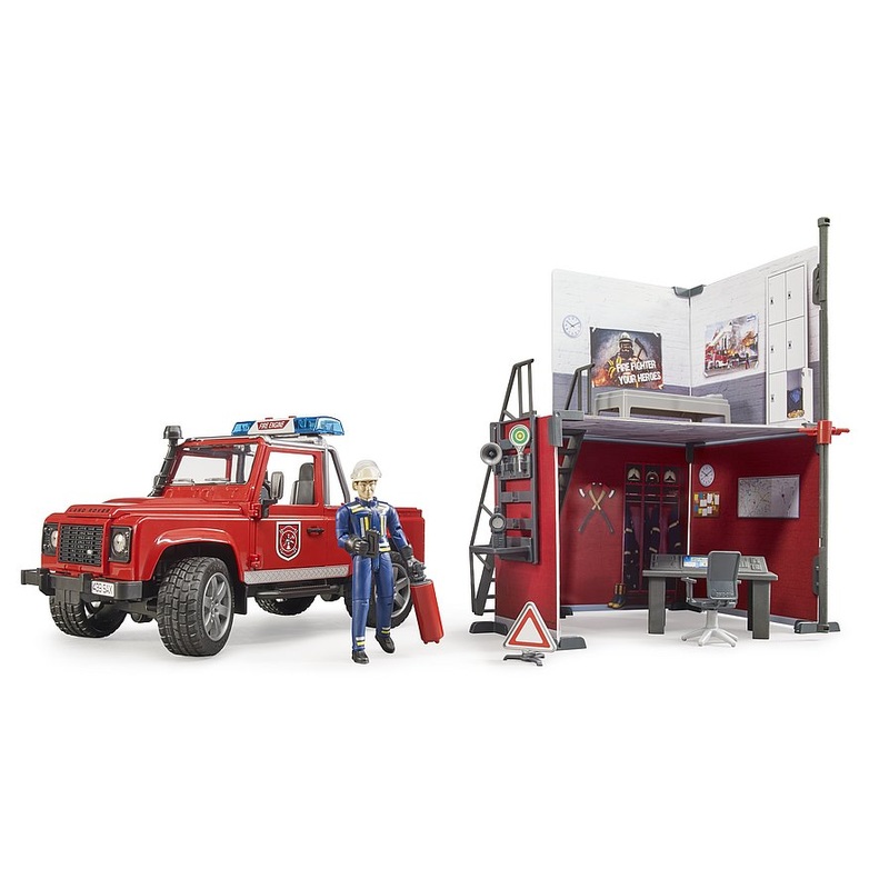 B62701 BRUDER FIRE DEPARTMENT SET WITH LAND ROVER