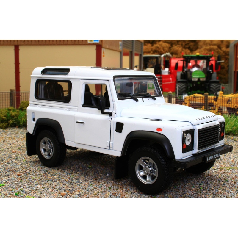 WEL22498W WELLY 1:24 SCALE LAND ROVER DEFENDER 90 IN WHITE