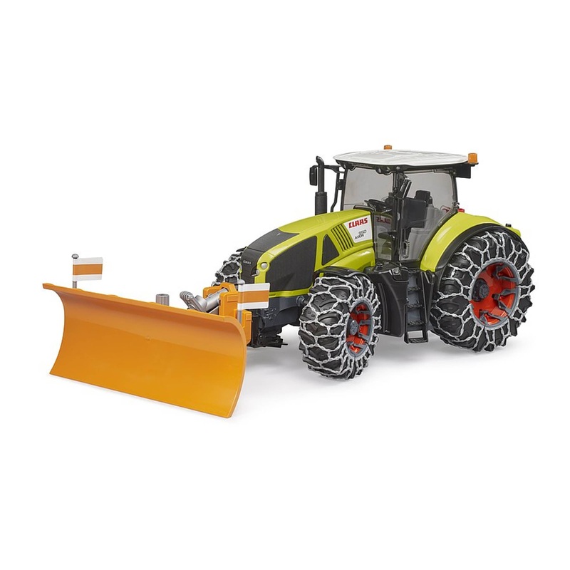B03018 Bruder Claas Axion 950 with Snow Chains and Plough Blade