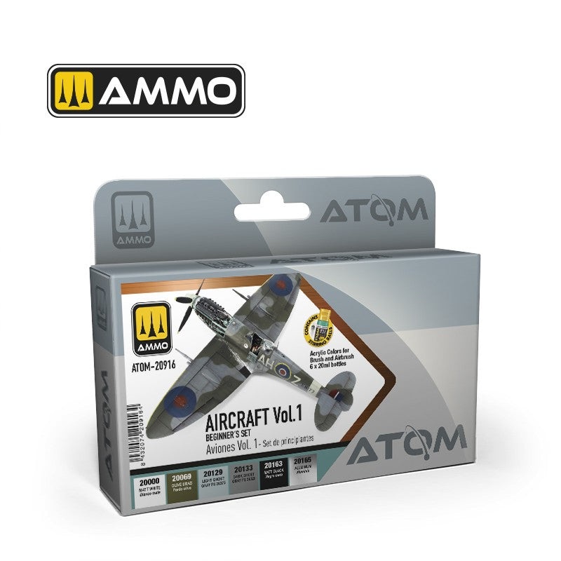 AMMO by Mig 20916 ATOM Beginners Set: Aircraft Vol.1