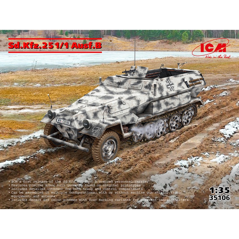 ICM 35106 1/35 Sd.Kfz 251/1 Ausf B.