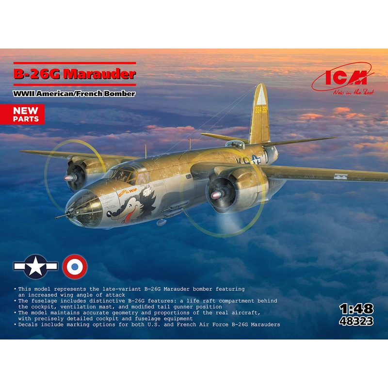 ICM 48323 1/48 B-26G Marauder, WWII, American/France Bomber