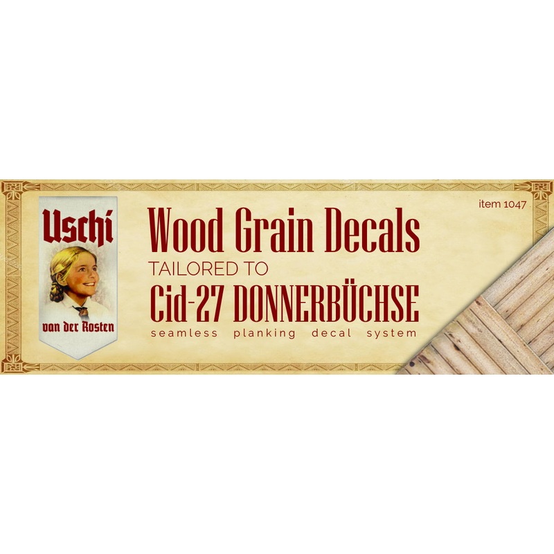 Uschi Van Der Rosten UV1047 Wood Grain Decals for Cid-27 Donnerbchse Das Werk