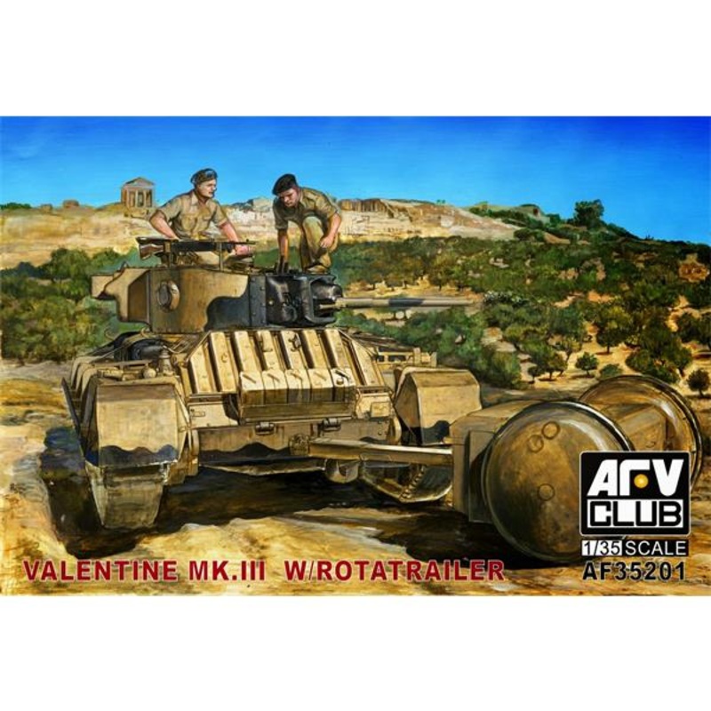 AFV Club 35201 1/35 Valentine MK.III w/Rotatrailer