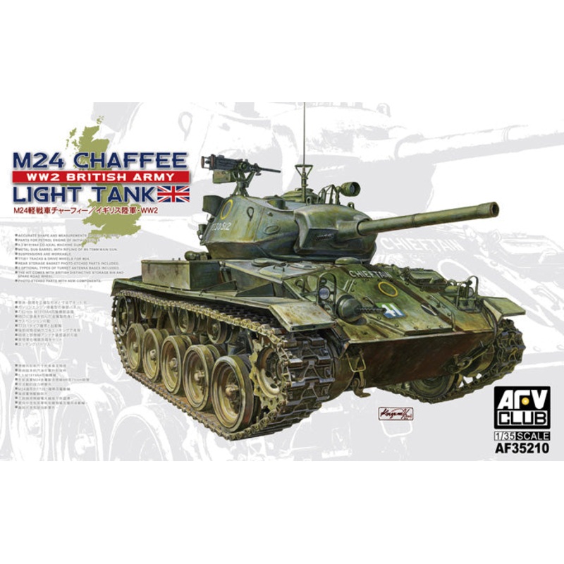 AFV Club 35210 1/35  M24 CHAFFEE LIGHT TANK WW2 BRITISH ARMY