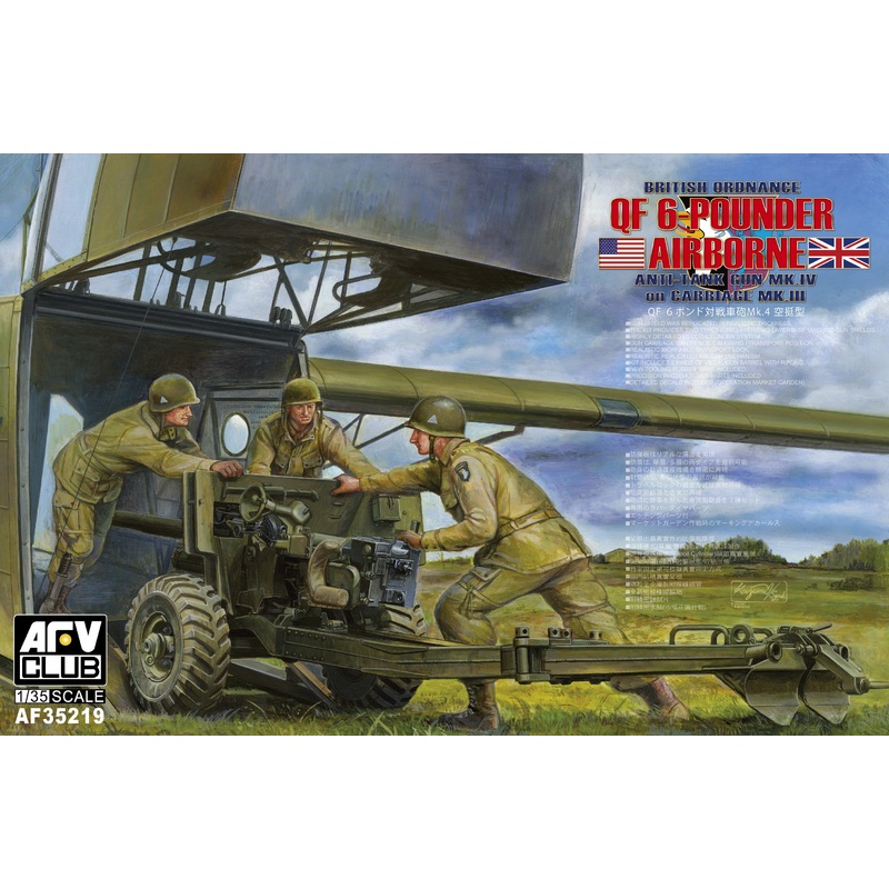 AFV Club 35219 1/35 Ordnance QF 6-PDR Anti-Tank MK.IV on Carriage MK.III (Airborne)