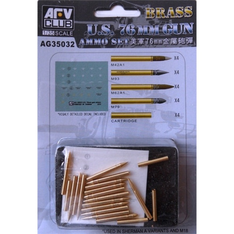 AFV Club AG35032 1/35 US 76mm Gun Ammo