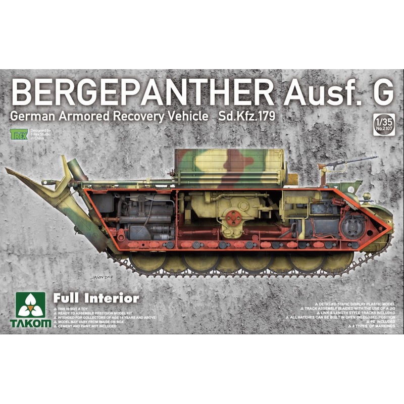 Takom 2107 1/35 Bergepanther Ausf.G with Full Interior