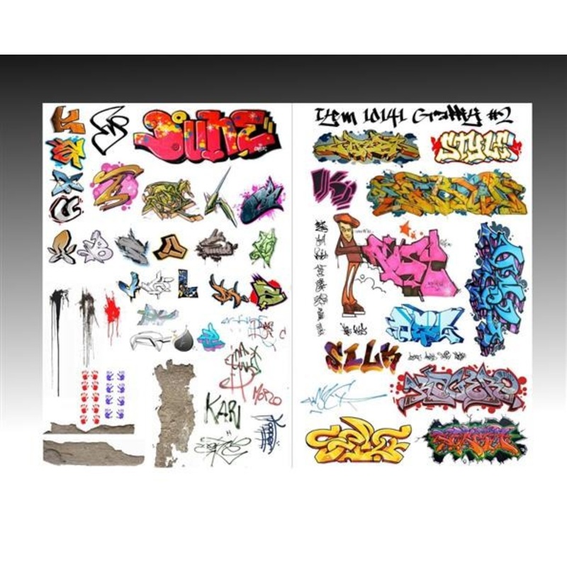 Uschi Van Der Rosten UV1014-1 Graffiti, Concrete, Splatter Decals