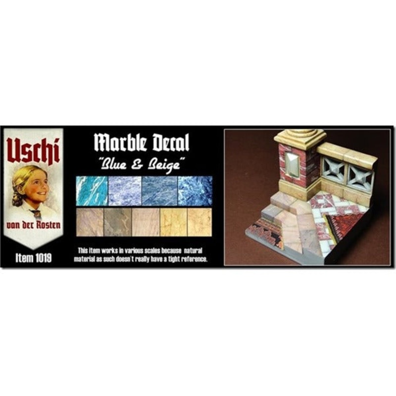 Uschi Van Der Rosten UV1019 Marble Decal Blue/Beige