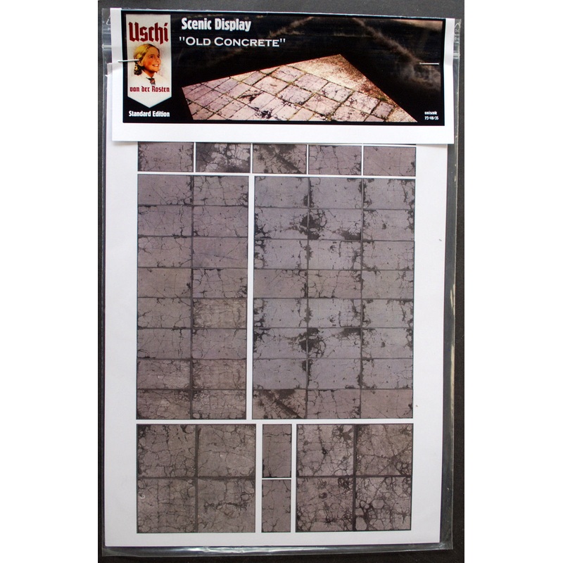 Uschi Van Der Rosten 3003 1/72 Scenic Backdrop Old Concrete Standart 1:72