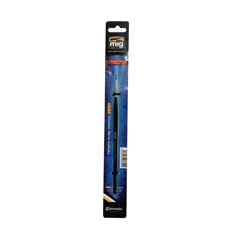 AMMO by Mig 8602  01 Premium Marta Kolinsky Round Brush