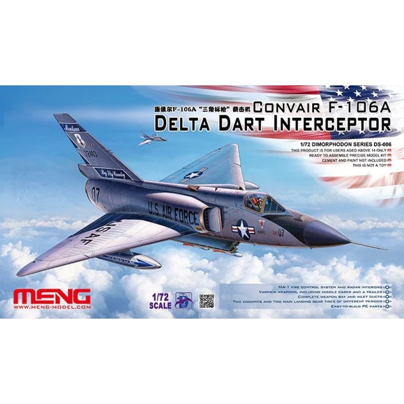 Meng DS006 1/72 Convair F-106A Delta Dart Interceptor