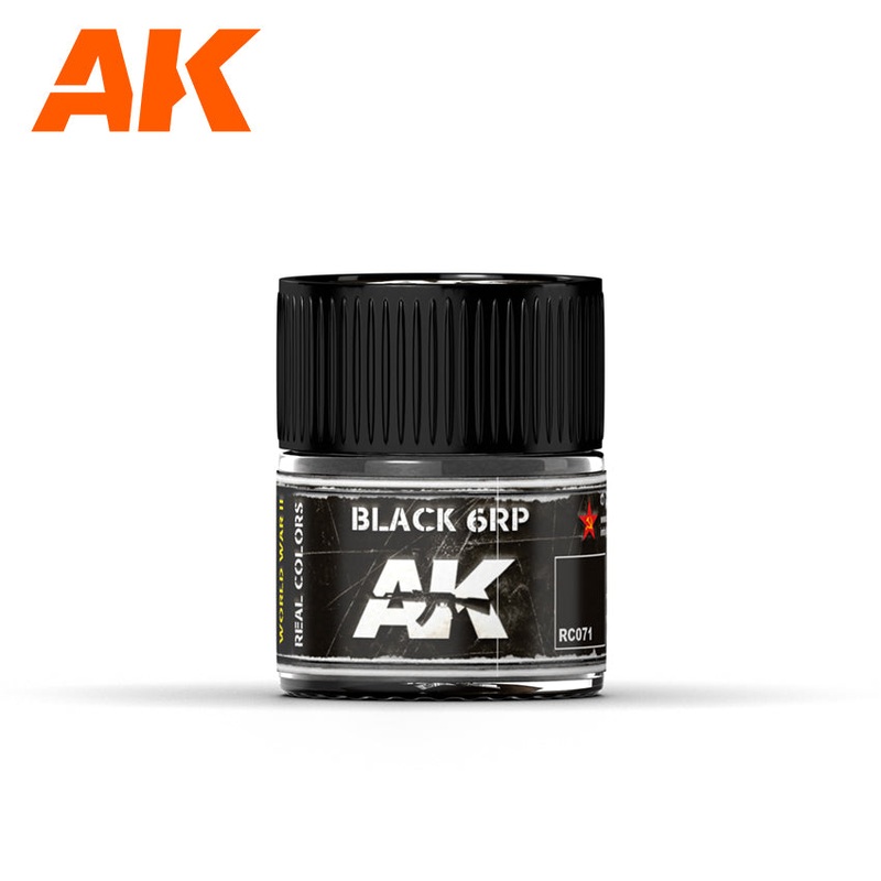 AK Interactive RC071 Real Colors : Black 6RP  10ml