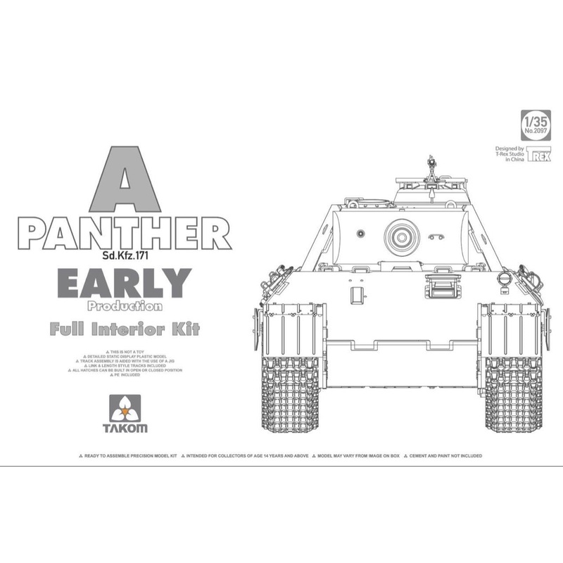 Takom 2097 1/35 Panther Ausf. A early prod. full Interior