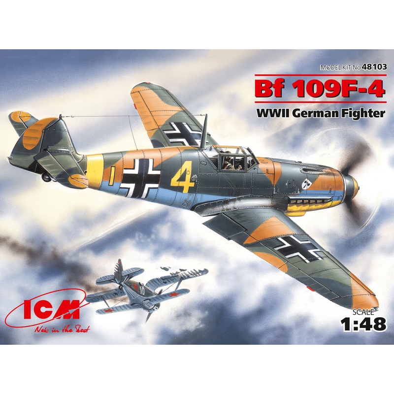 ICM 48103 1/48 Bf-109 F-4, WWII German Fighter