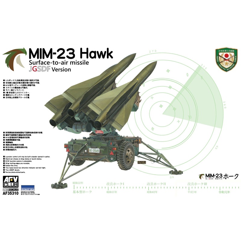 AFV Club 35310 1/35 JGSDF MIM-23 Hawk Surface-to-Air Missile