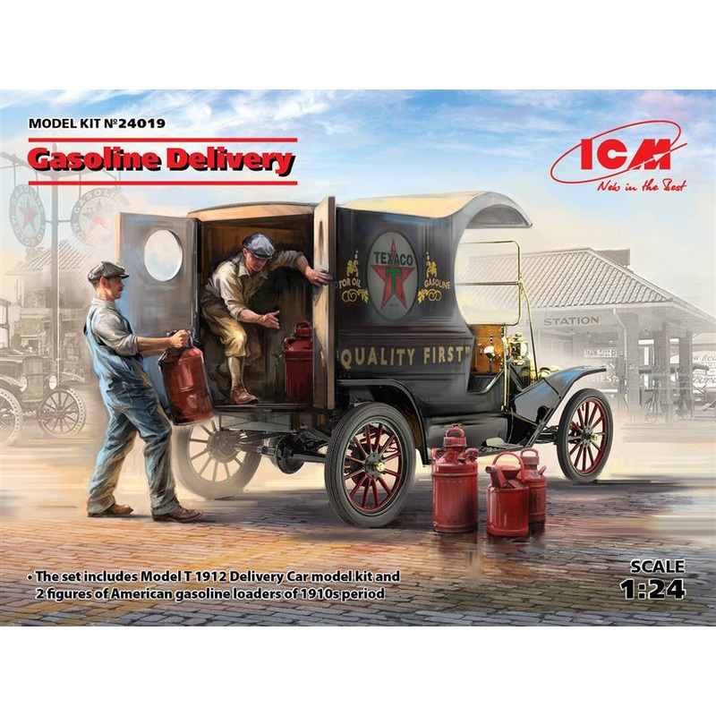 ICM 24019 1/24 Gasoline Delivery Model t 1912 & Gasoline Loaders