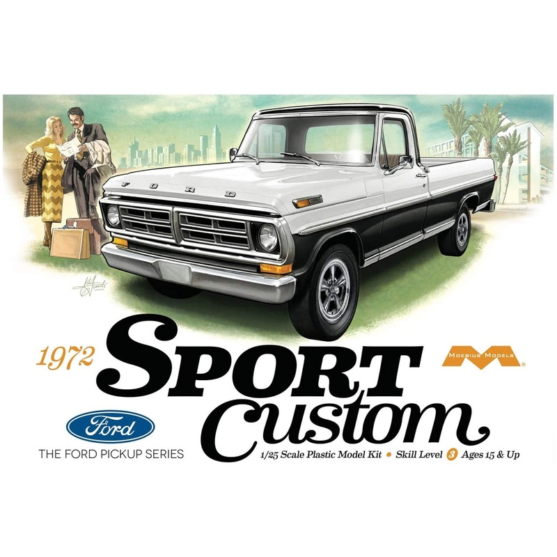Moebius 1220 1/25 1972 Ford Sport Custom Pickup