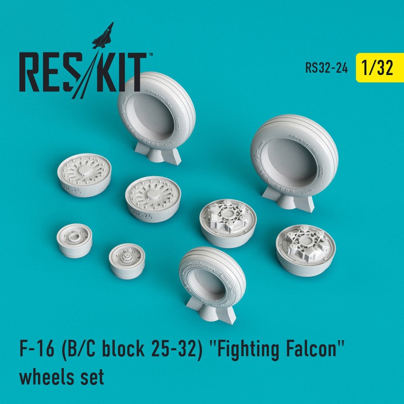 Res/Kit 320024 1/32 F-16(B/C) Block 25-32 Fighting Falcon Wheel Set