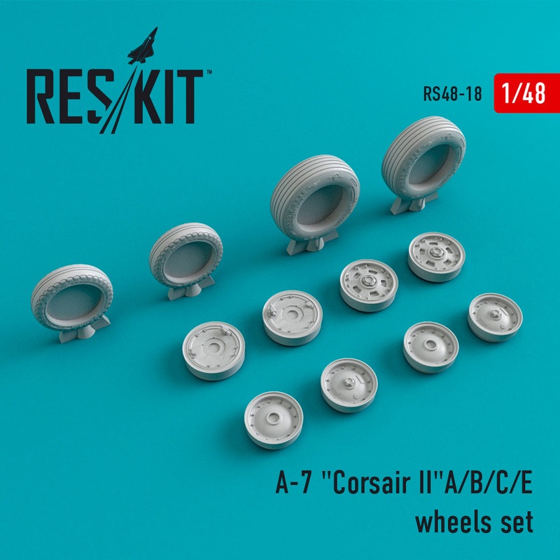 Res/Kit 480018 1/48  A-7 (A/B/C/D) Corsair II Wheel Set