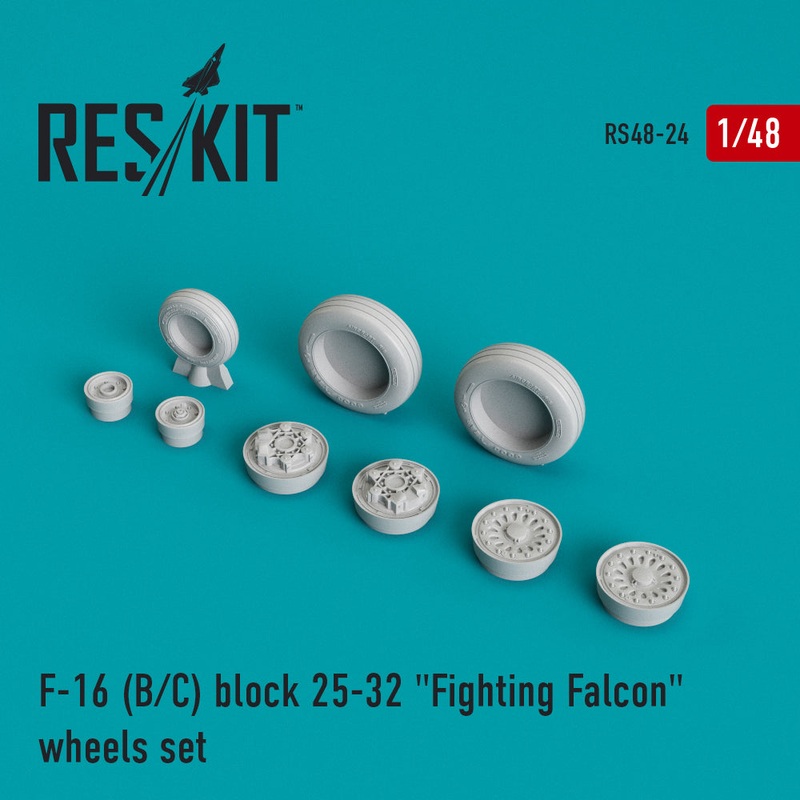 Res/Kit 480024 1/48  F-16 (B/C) Block 25-32 Fighting Falcon Wheel Set