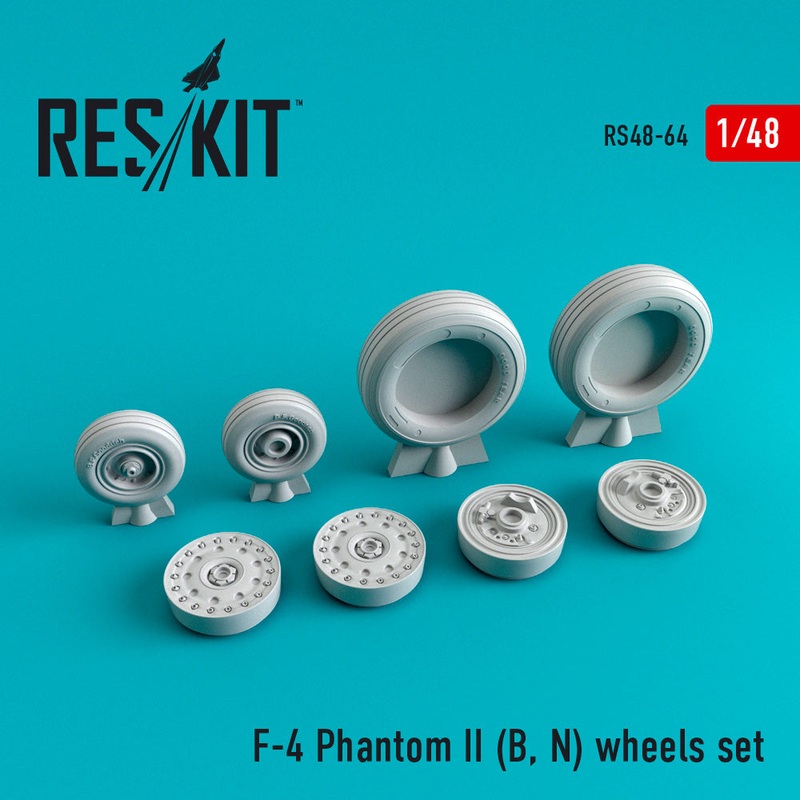 Res/Kit 480064 1/48 F-4 Phantom II (B/N) Phantom Wheel Set
