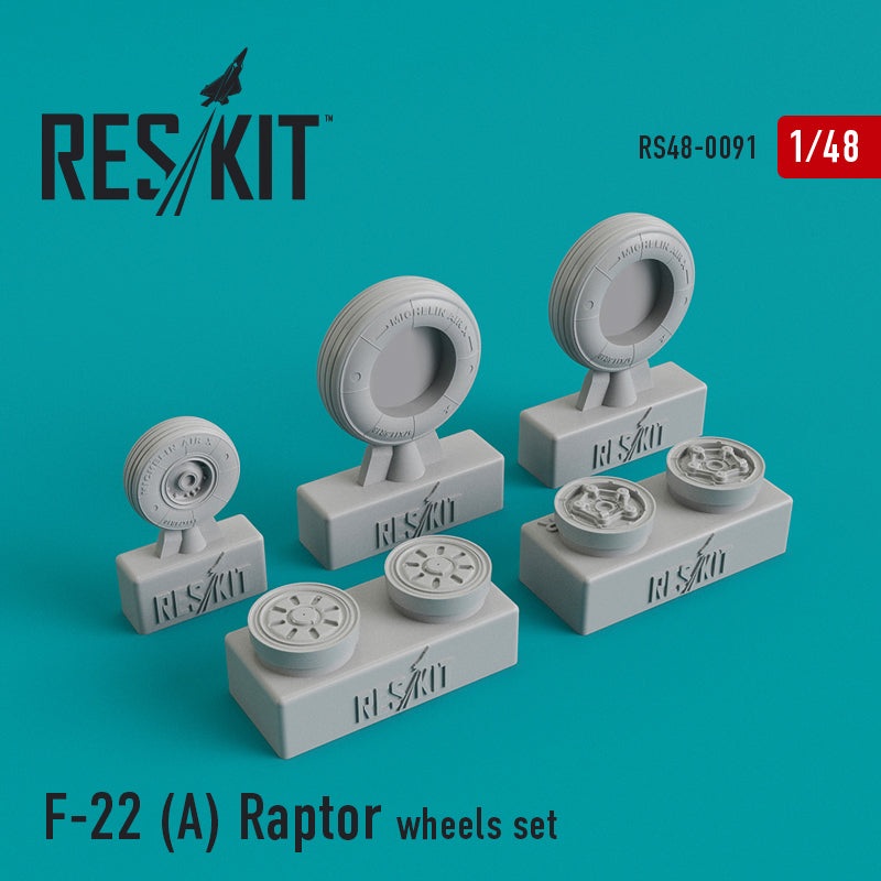 Res/Kit 480091 1/48 F-22A Raptor Wheel Set