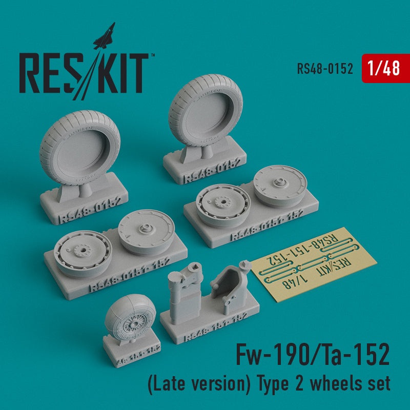 Res/Kit 480152 1/48 Fw190/Ta-152 (Late Version) Type 2 Wheel Set