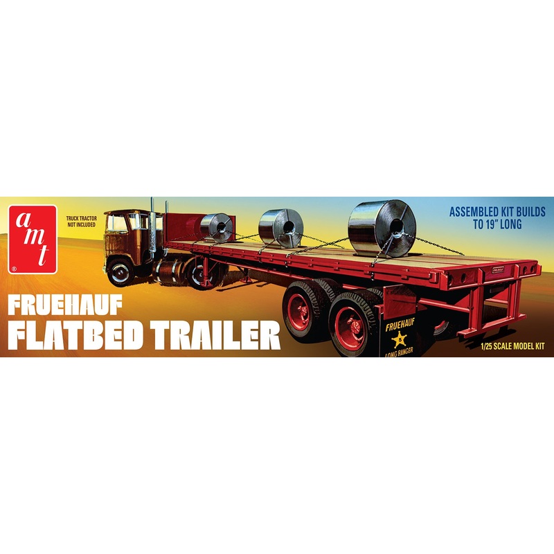 AMT 1399 1/25 FRUEHAUF FLATBED TRAILER