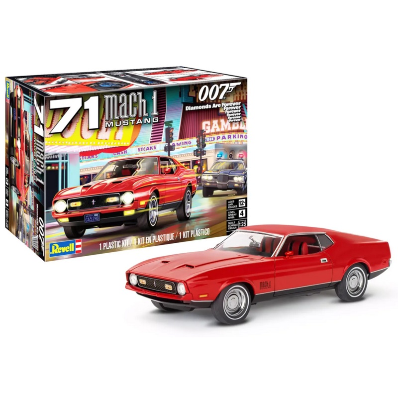 Revell 14555 1/25 1971 Ford Mustang Mach 1 429 James Bond 007 Diamonds Are Forever