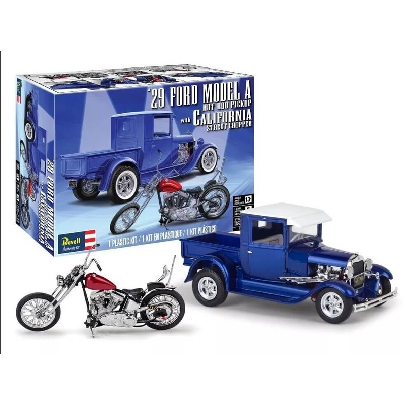 Revell 14565 1/25 1929 Ford Model A Hot Rod w/Street Chopper
