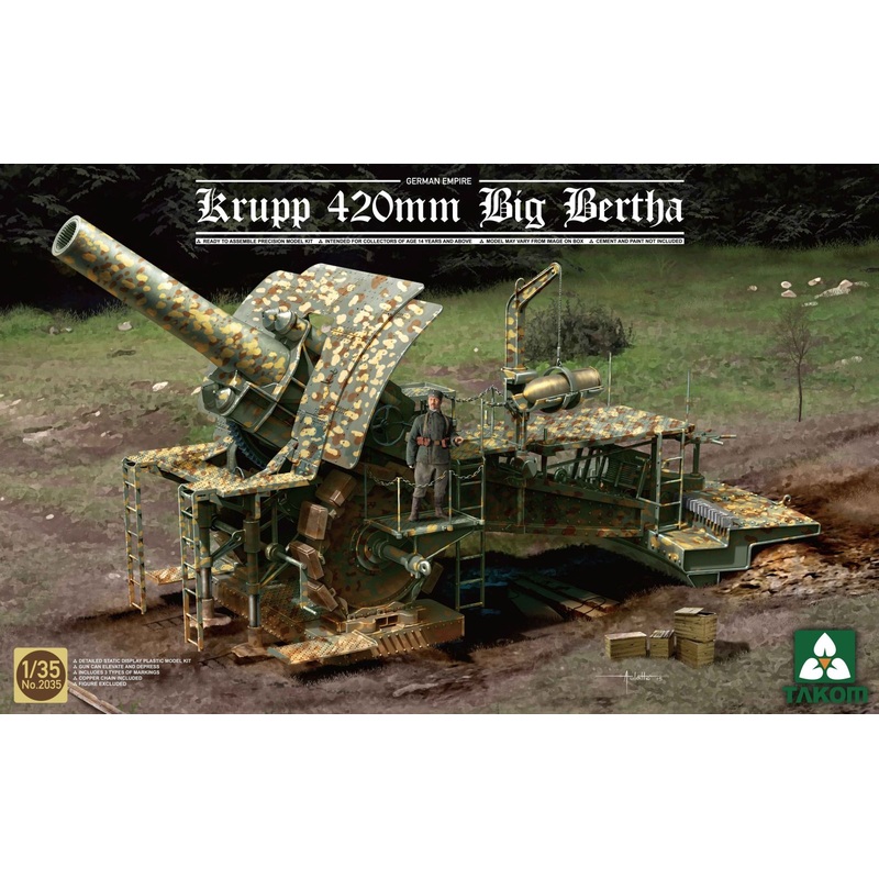 TAKOM 2035 1/35 German Empire Krupp 420mm Big Bertha Siege Howitzer