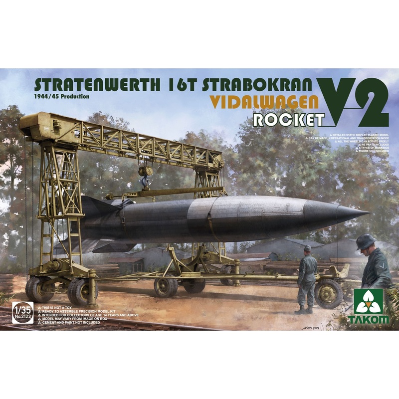 Takom 2123 1/35 Stratenwerth 16t Strabokran 44/45 + V2 +Vidalwagen