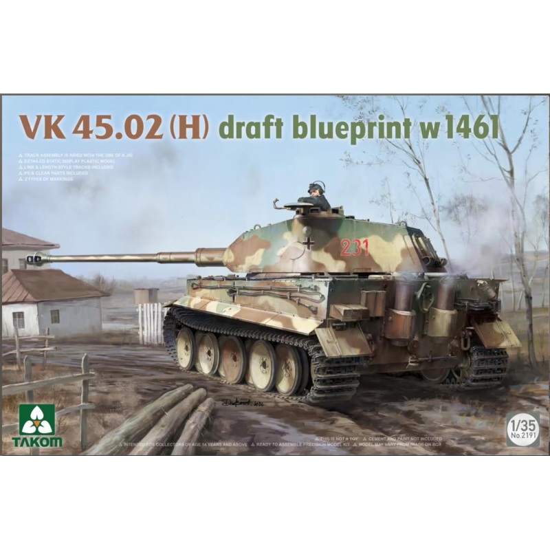 Takom 2191 1/35 PVK 45.02 Draft Blueprint w1461