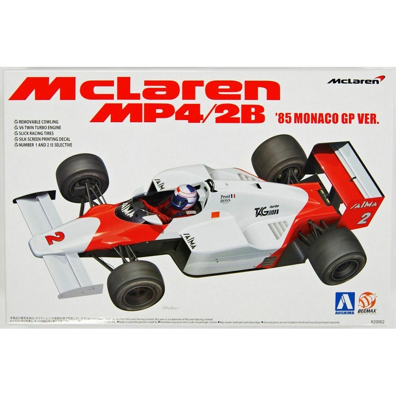 Aoshima 81914 1/20 McLaren MP4/2B '85 MONACO GP Version