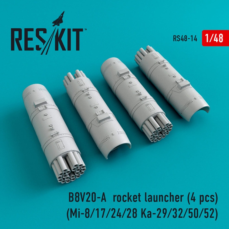 Res/Kit 480014 1/48  B8V20 Rocket Launcher (4 pcs)