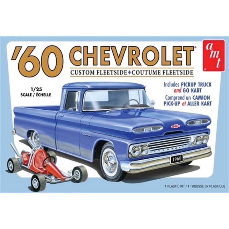 AMT 1063 1/25 1960 CHEVROLET FLEETSIDE PICKUP W/ GO KART