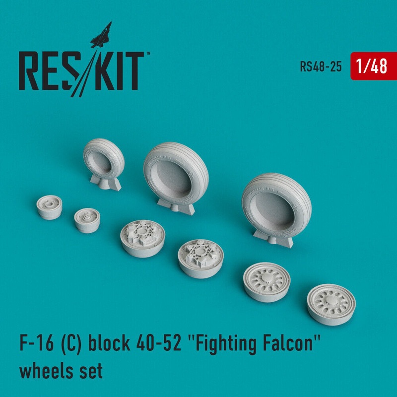 Res/Kit 480025 1/48  F-16 (C) Block 40-52 Fighting Falcon Wheel Set