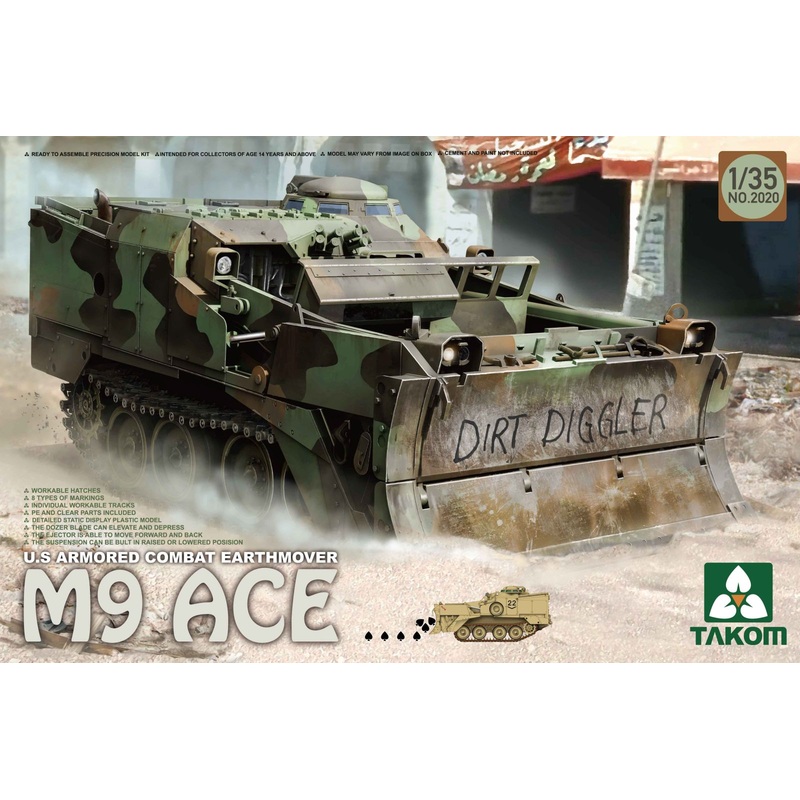 TAKOM 2020 1/35 US Armored Combat Earthmover M9 ACE